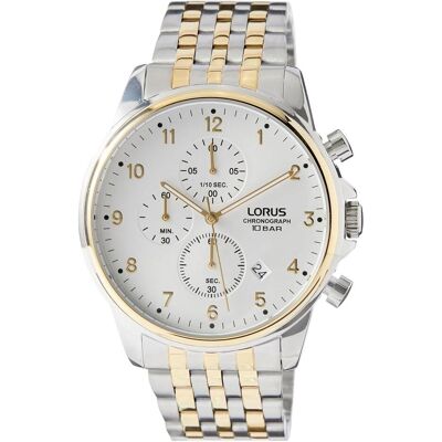 Lorus, Armbanduhr, Klassik, Silber, (Analoguhr, Chronograph, 43 mm) Lorus, Armbanduhr, Klassik, Silber, (Analoguhr, Chronograph, 43 mm)