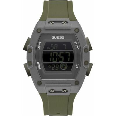 Guess Armbanduhr, Tonneau GW0340G3, Grün, Grau, (Chronograph, 43 mm) Guess Armbanduhr, Tonneau GW0340G3, Grün, Grau, (Chronograph, 43 mm)
