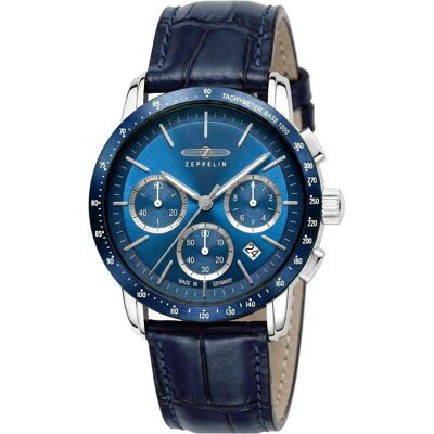 Zeppelin, Armbanduhr, New York 88783 Uhr Quarz 42mm, Blau, Silber, (Analoguhr, Chronograph, 42 mm) Zeppelin, Armbanduhr, New York 88783 Uhr Quarz 42mm, Blau, Silber, (Analoguhr, Chronograph, 42 mm)