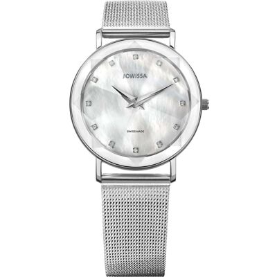 Jowissa, Armbanduhr, J5.668.L, Weiss, Silber, (Analoguhr, Swiss Made, 35 mm) Jowissa, Armbanduhr, J5.668.L, Weiss, Silber, (Analoguhr, Swiss Made, 35 mm)