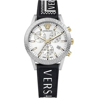 Versace, Armbanduhr, VEKB00122 Sport Tech Lady Chronograph Damenuhr 40mm 5ATM, Silber, (Chronograph, 40 mm) Versace, Armbanduhr, VEKB00122 Sport Tech Lady Chronograph Damenuhr 40mm 5ATM, Silber, (Chronograph, 40 mm)