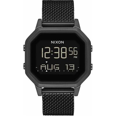 Nixon, Armbanduhr, Siren Milanese, Schwarz, (Digitaluhr, 36 mm) Nixon, Armbanduhr, Siren Milanese, Schwarz, (Digitaluhr, 36 mm)