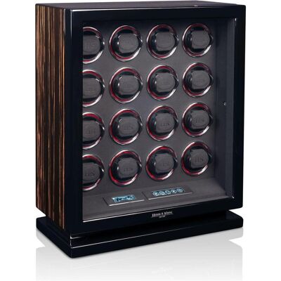 Heisse & Söhne, Uhrenbeweger, Uhrenbeweger Rome 16 - Ebony Hochglanz, Schwarz, (16x) Heisse & Söhne, Uhrenbeweger, Uhrenbeweger Rome 16 - Ebony Hochglanz, Schwarz, (16x)