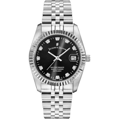 Jacques du Manoir, Armbanduhr, Inspiration, Schwarz, Silber, (Analoguhr, 36 mm) Jacques du Manoir, Armbanduhr, Inspiration, Schwarz, Silber, (Analoguhr, 36 mm)