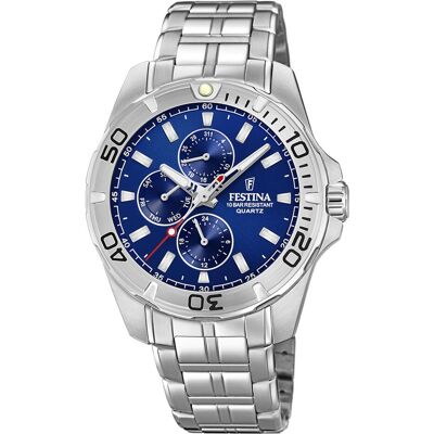 Festina, Armbanduhr, f20445/2, Silber, (Analoguhr, Chronograph, 43 mm) Festina, Armbanduhr, f20445/2, Silber, (Analoguhr, Chronograph, 43 mm)