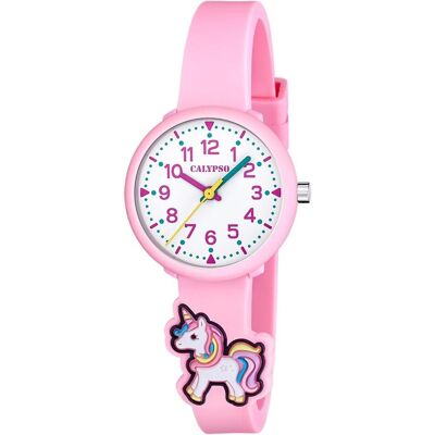 Calypso, Armbanduhr, My First Watch, Weiss, Rosa, Pink, (Analoguhr, 29 mm) Calypso, Armbanduhr, My First Watch, Weiss, Rosa, Pink, (Analoguhr, 29 mm)
