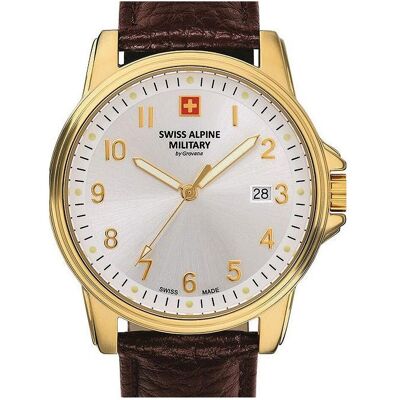 Swiss Alpine Military, Armbanduhr, 7011.1512 Herren 40mm 10ATM, Gold Swiss Alpine Military, Armbanduhr, 7011.1512 Herren 40mm 10ATM, Gold