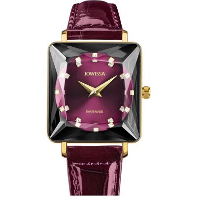 Jowissa, Armbanduhr, Facet Princess, Rot, Gold, (Analoguhr, 26 mm) Jowissa, Armbanduhr, Facet Princess, Rot, Gold, (Analoguhr, 26 mm)
