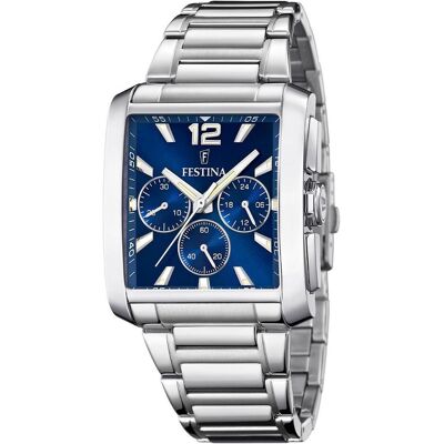 Festina, Armbanduhr, Timeless Chronograph, Blau, Silber, (Analoguhr, Chronograph, 38 mm) Festina, Armbanduhr, Timeless Chronograph, Blau, Silber, (Analoguhr, Chronograph, 38 mm)