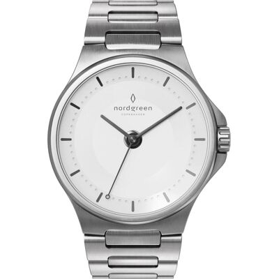 Nordgreen, Armbanduhr, Guardian, Silber, (Analoguhr, 40 mm) Nordgreen, Armbanduhr, Guardian, Silber, (Analoguhr, 40 mm)