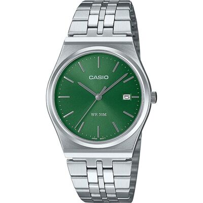 Casio Armbanduhr, MTP-B145D-3AVEF, Silber, Grün, (Analoguhr, 35 mm) Casio Armbanduhr, MTP-B145D-3AVEF, Silber, Grün, (Analoguhr, 35 mm)