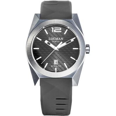 Locman, Armbanduhr, Herrenuhr "Modell Stealth Quarz", Grau, (Analoguhr, 41 mm) Locman, Armbanduhr, Herrenuhr "Modell Stealth Quarz", Grau, (Analoguhr, 41 mm)
