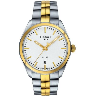 Tissot, Armbanduhr, PR 100 Gent, Gold, (Analoguhr, Swiss Made, 39 mm) Tissot, Armbanduhr, PR 100 Gent, Gold, (Analoguhr, Swiss Made, 39 mm)