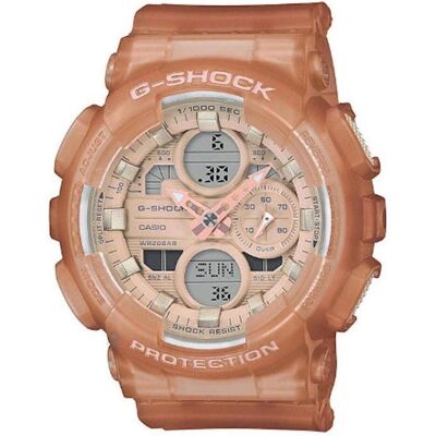 Casio Armbanduhr, Analoog-digitaal, Kalender, Eeuwige kalender, Gesp, Rosa, (40 mm) Casio Armbanduhr, Analoog-digitaal, Kalender, Eeuwige kalender, Gesp, Rosa, (40 mm)