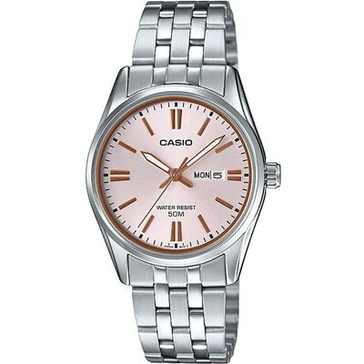 Casio Armbanduhr, LTP-1335D-4A, Silber, Blau, Pink, Rosa, (30 mm) Casio Armbanduhr, LTP-1335D-4A, Silber, Blau, Pink, Rosa, (30 mm)