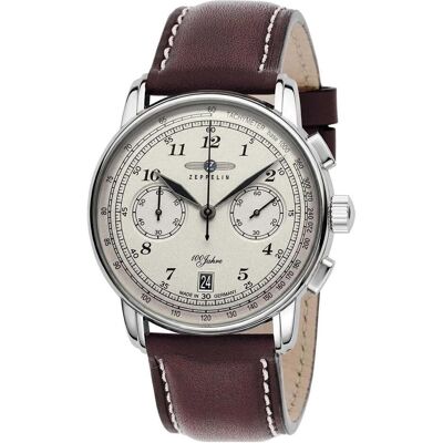 Zeppelin, Armbanduhr, 7674-6 Chronograph 100 Jahre 42mm 5ATM, (Analoguhr, Chronograph, 42 mm) Zeppelin, Armbanduhr, 7674-6 Chronograph 100 Jahre 42mm 5ATM, (Analoguhr, Chronograph, 42 mm)