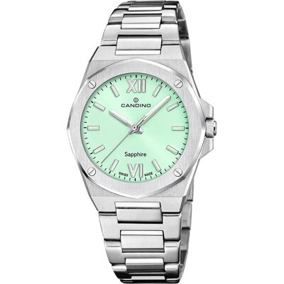 Candino, Armbanduhr, Lady Elegance, Silber, Grün, (Analoguhr, 33.50 mm) Candino, Armbanduhr, Lady Elegance, Silber, Grün, (Analoguhr, 33.50 mm)