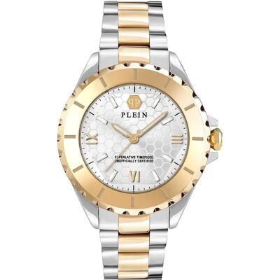 Philipp Plein, Armbanduhr, PWPOA0424, Gold, Silber, (Analoguhr, 38 mm) Philipp Plein, Armbanduhr, PWPOA0424, Gold, Silber, (Analoguhr, 38 mm)