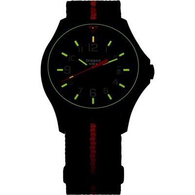 Traser, Armbanduhr, 111065, Orange, Schwarz, (Analoguhr, Swiss Made, 42 mm) Traser, Armbanduhr, 111065, Orange, Schwarz, (Analoguhr, Swiss Made, 42 mm)