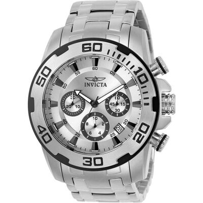 Invicta, Armbanduhr, Pro Diver Scuba, Schwarz, Silber, (Analoguhr, Chronograph, 50 mm) Invicta, Armbanduhr, Pro Diver Scuba, Schwarz, Silber, (Analoguhr, Chronograph, 50 mm)