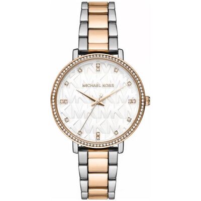 Michael Kors, Armbanduhr, Damenuhr Pyper, Silber, Rosa, (Analoguhr, 38 mm) Michael Kors, Armbanduhr, Damenuhr Pyper, Silber, Rosa, (Analoguhr, 38 mm)