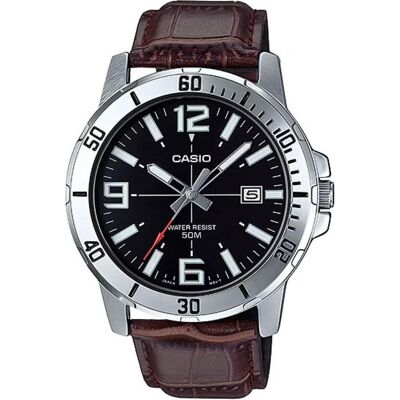 Casio Armbanduhr, MTP-VD01L-1B, Silber, Braun, (45 mm) Casio Armbanduhr, MTP-VD01L-1B, Silber, Braun, (45 mm)