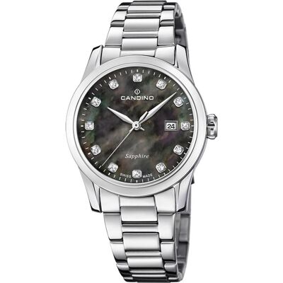 Candino, Armbanduhr, Lady Elegance, Silber, Schwarz, (Analoguhr, 33 mm) Candino, Armbanduhr, Lady Elegance, Silber, Schwarz, (Analoguhr, 33 mm)