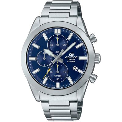 Casio Armbanduhr, Edifice EFB-710D-2AVUEF, Silber, Blau, (Chronograph, 41 mm) Casio Armbanduhr, Edifice EFB-710D-2AVUEF, Silber, Blau, (Chronograph, 41 mm)