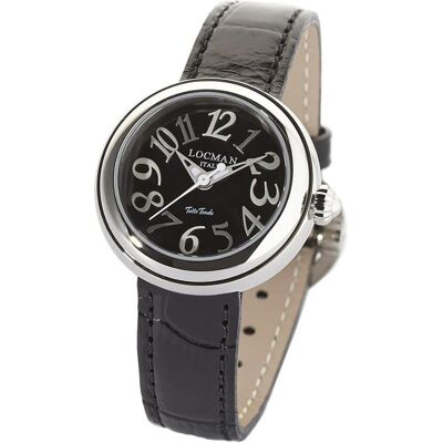 Locman, Armbanduhr, Italy Damenuhr Tutto Tondo schwarz Ref. 0361, Schwarz, (Analoguhr) Locman, Armbanduhr, Italy Damenuhr Tutto Tondo schwarz Ref. 0361, Schwarz, (Analoguhr)