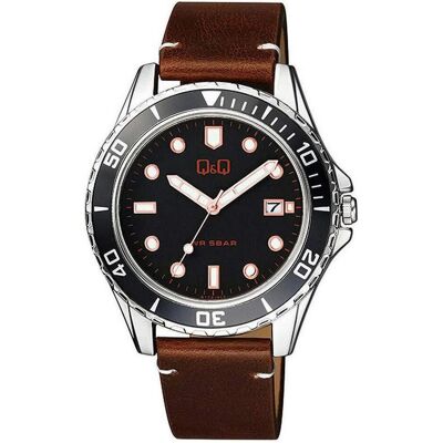Q&Q, Armbanduhr, Herrenuhr A172J312Y Braun Schwarz (Ø 43 mm), Braun, Schwarz, (Analoguhr, 43 mm) Q&Q, Armbanduhr, Herrenuhr A172J312Y Braun Schwarz (Ø 43 mm), Braun, Schwarz, (Analoguhr, 43 mm)