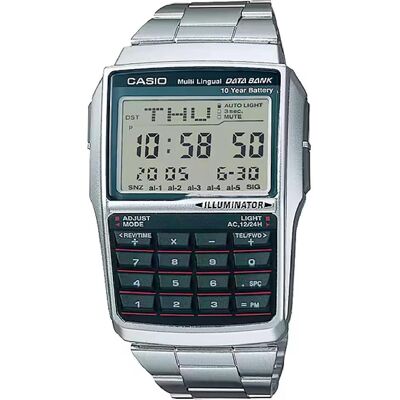 Casio Armbanduhr, Databank, Silber, (Digitaluhr, 37.40 mm) Casio Armbanduhr, Databank, Silber, (Digitaluhr, 37.40 mm)
