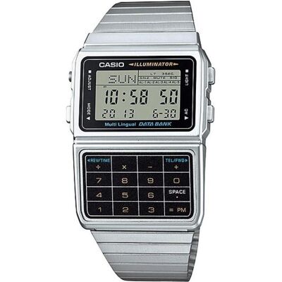 Casio Armbanduhr, Databank, Schwarz, Silber, (Digitaluhr, 33 mm) Casio Armbanduhr, Databank, Schwarz, Silber, (Digitaluhr, 33 mm)