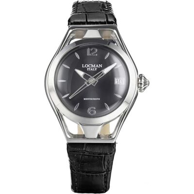 Locman, Armbanduhr, Italy Damenuhr Montecristo Lady schwarz Ref. 0526, Schwarz, (Analoguhr, 36 mm) Locman, Armbanduhr, Italy Damenuhr Montecristo Lady schwarz Ref. 0526, Schwarz, (Analoguhr, 36 mm)