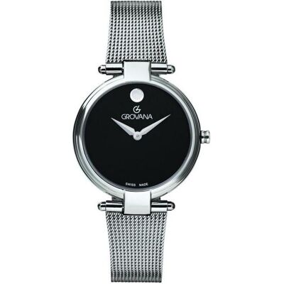 Grovana, Armbanduhr, Florence Milanaise-Kollektion – in der Schweiz hergestellte Quarzuhr, Schwarz, (Swiss Made) Grovana, Armbanduhr, Florence Milanaise-Kollektion – in der Schweiz hergestellte Quarzuhr, Schwarz, (Swiss Made)