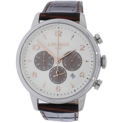 Locman, Armbanduhr, Italy Armbanduhr 1960 Chrono braun Ref. 0254, Braun, (Chronograph, 42 mm) Locman, Armbanduhr, Italy Armbanduhr 1960 Chrono braun Ref. 0254, Braun, (Chronograph, 42 mm)
