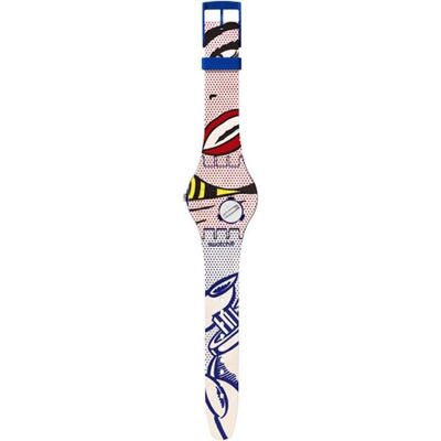 Swatch, Armbanduhr, Mädchen von Roy Lichtenstein Kunst Reise Edition, Silber, Mehrfarbig, (Swiss Made, 41 mm) Swatch, Armbanduhr, Mädchen von Roy Lichtenstein Kunst Reise Edition, Silber, Mehrfarbig, (Swiss Made, 41 mm)