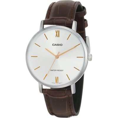 Casio Armbanduhr, Collection - LTP-VT01L-7B2, Weiss, Grau, Silber, Braun, (Analoguhr, 34 mm) Casio Armbanduhr, Collection - LTP-VT01L-7B2, Weiss, Grau, Silber, Braun, (Analoguhr, 34 mm)