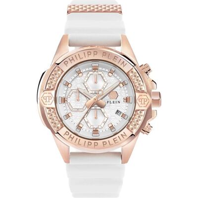 Philipp Plein, Armbanduhr, PWWFA0325, Rosa, Weiss, (Analoguhr, Chronograph, 45 mm) Philipp Plein, Armbanduhr, PWWFA0325, Rosa, Weiss, (Analoguhr, Chronograph, 45 mm)