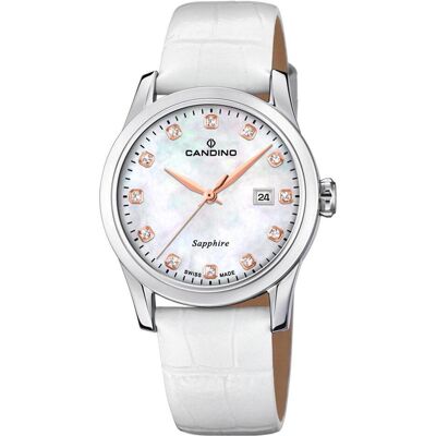 Candino, Armbanduhr, Lady Elegance, Weiss, (Analoguhr, 33 mm) Candino, Armbanduhr, Lady Elegance, Weiss, (Analoguhr, 33 mm)