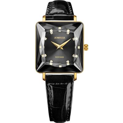 Jowissa, Armbanduhr, J8.060.M Facet Princess Damenuhr 25mm 5ATM, Schwarz, (Analoguhr, Swiss Made, 25 mm) Jowissa, Armbanduhr, J8.060.M Facet Princess Damenuhr 25mm 5ATM, Schwarz, (Analoguhr, Swiss Made, 25 mm)