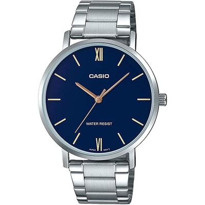 Casio Armbanduhr, Dress, Silber, Blau, Braun, Grau, (40 mm) Casio Armbanduhr, Dress, Silber, Blau, Braun, Grau, (40 mm)