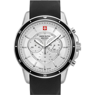 Swiss Alpine Military, Armbanduhr, 7089.9832 Chronograph Herrenuhr 44mm 10ATM, Silber, (Chronograph, Swiss Made, 44 mm) Swiss Alpine Military, Armbanduhr, 7089.9832 Chronograph Herrenuhr 44mm 10ATM, Silber, (Chronograph, Swiss Made, 44 mm)