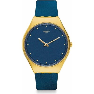Swatch, Armbanduhr, Damenuhr (Ø 38 mm), Blau, Gelb, (Swiss Made, 38 mm) Swatch, Armbanduhr, Damenuhr (Ø 38 mm), Blau, Gelb, (Swiss Made, 38 mm)