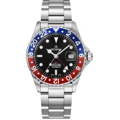 Grovana, Armbanduhr, Key West GMT-Kollektion – Schweizer Automatikuhr, Schwarz, (Swiss Made) Grovana, Armbanduhr, Key West GMT-Kollektion – Schweizer Automatikuhr, Schwarz, (Swiss Made)