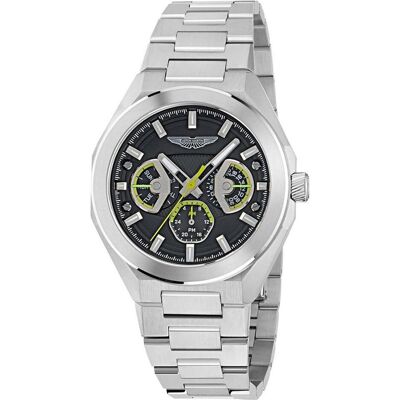 Aston Martin, Armbanduhr, Unisex Quarzuhr mit Mehrfach-Zifferblatt, Silber Aston Martin, Armbanduhr, Unisex Quarzuhr mit Mehrfach-Zifferblatt, Silber