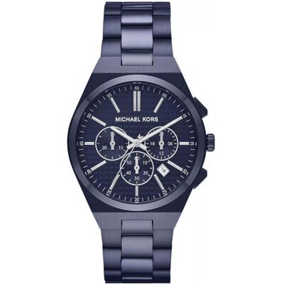 Michael Kors, Armbanduhr, Lennox MK9147 Herrenuhr + Box, Blau, Silber, (Analoguhr, Chronograph) Michael Kors, Armbanduhr, Lennox MK9147 Herrenuhr + Box, Blau, Silber, (Analoguhr, Chronograph)