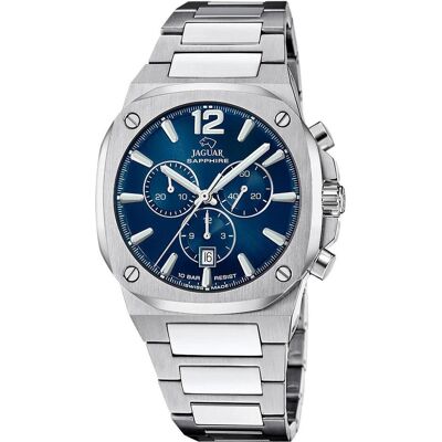 Jaguar, Armbanduhr, Executive, Silber, Blau, Türkis, (Analoguhr, Chronograph, 42.90 mm) Jaguar, Armbanduhr, Executive, Silber, Blau, Türkis, (Analoguhr, Chronograph, 42.90 mm)