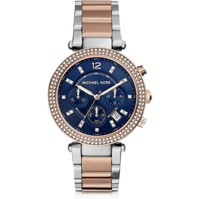 Michael Kors, Armbanduhr, Orologio al Quarzo da Donna Parker, Blau, (39 mm) Michael Kors, Armbanduhr, Orologio al Quarzo da Donna Parker, Blau, (39 mm)