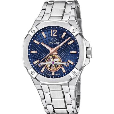 Jaguar, Armbanduhr, Automatik, Silber, Blau, Türkis, (Analoguhr, 44 mm) Jaguar, Armbanduhr, Automatik, Silber, Blau, Türkis, (Analoguhr, 44 mm)