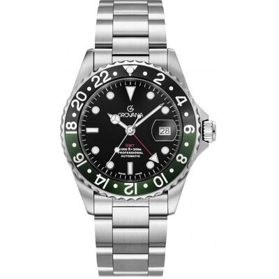 Grovana, Armbanduhr, Key West GMT-Kollektion – Schweizer Automatikuhr, Grün, Schwarz, (Swiss Made) Grovana, Armbanduhr, Key West GMT-Kollektion – Schweizer Automatikuhr, Grün, Schwarz, (Swiss Made)